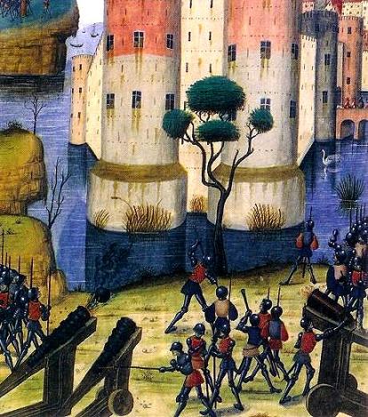 L'artillerie apparat en Europe au dbut du XIVime sicle